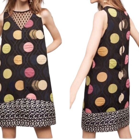 Maeve Dresses & Skirts - Anthropologie Women's Maeve Tilde Polka Dots Shift Dress. Multicolor. Medium